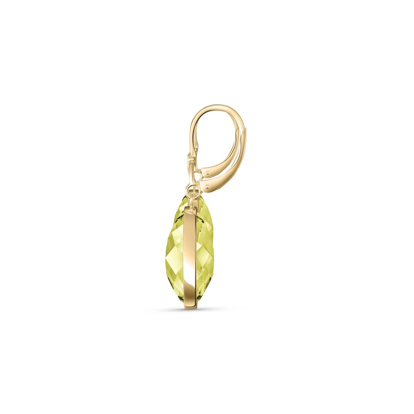 Yellow Gold Earrings Lemon Quartz 10K — Elisa
