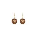 Yellow Gold Earrings Smoky Quartz — Elisa