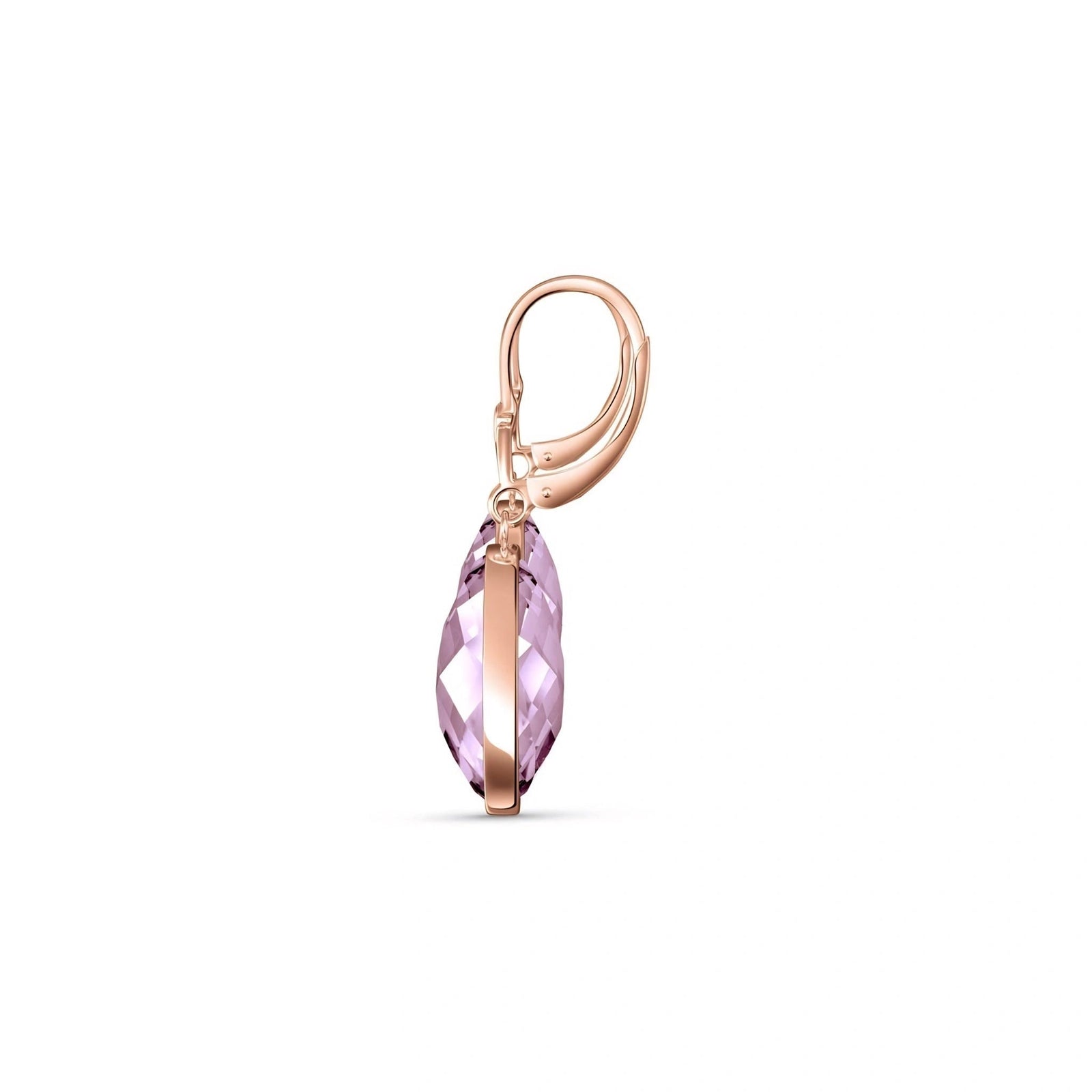 Rose Gold Earrings Rose Quartz 10K — Elisa