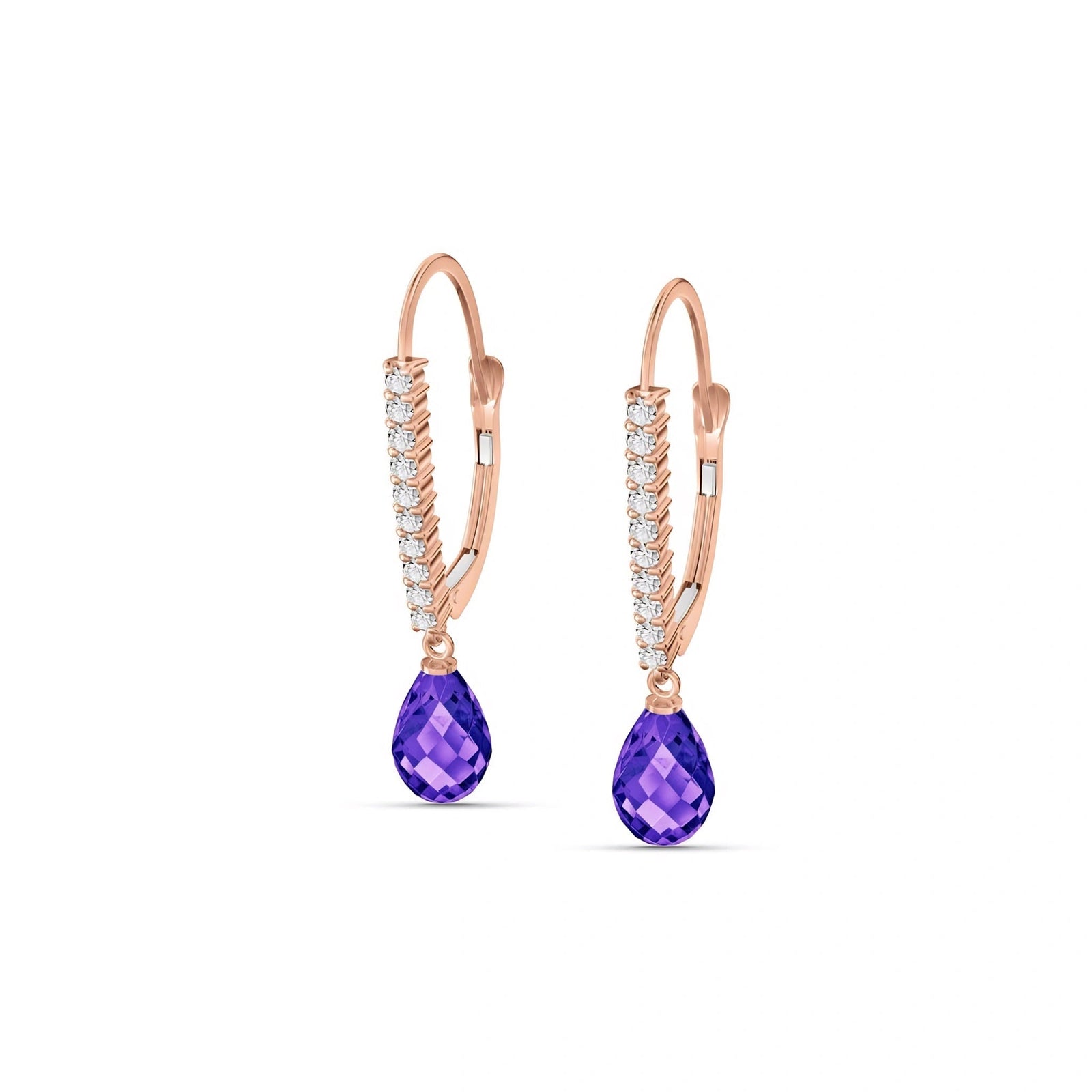 Rose Gold Amethyst & Diamond — Mariacrocifissa