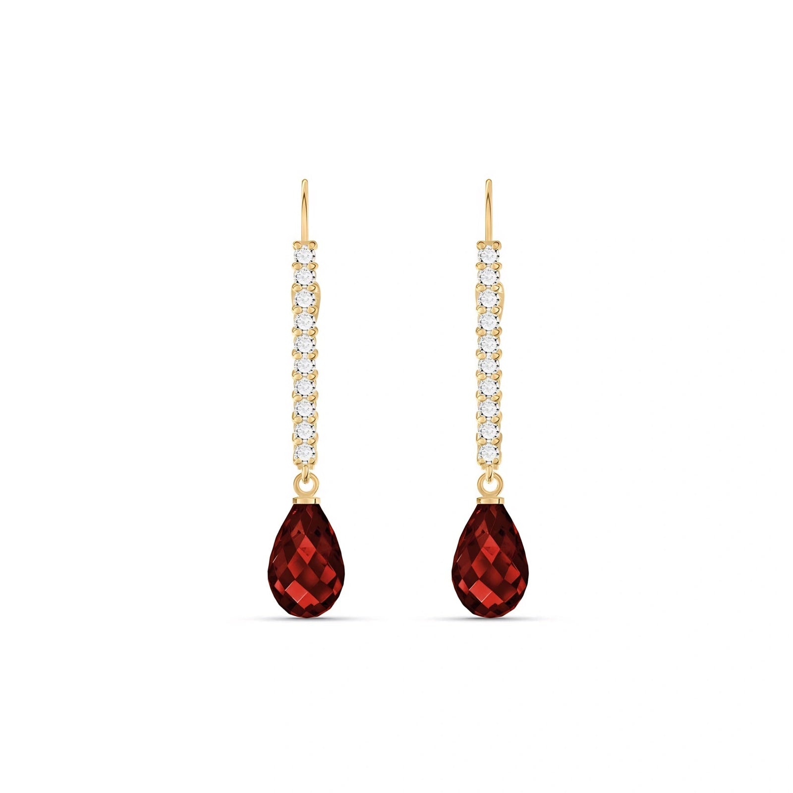 Yellow Gold Garnet & Diamond — Mariacrocifissa