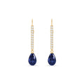 Yellow Gold Heritage Earrings Sapphire 10K — Angela
