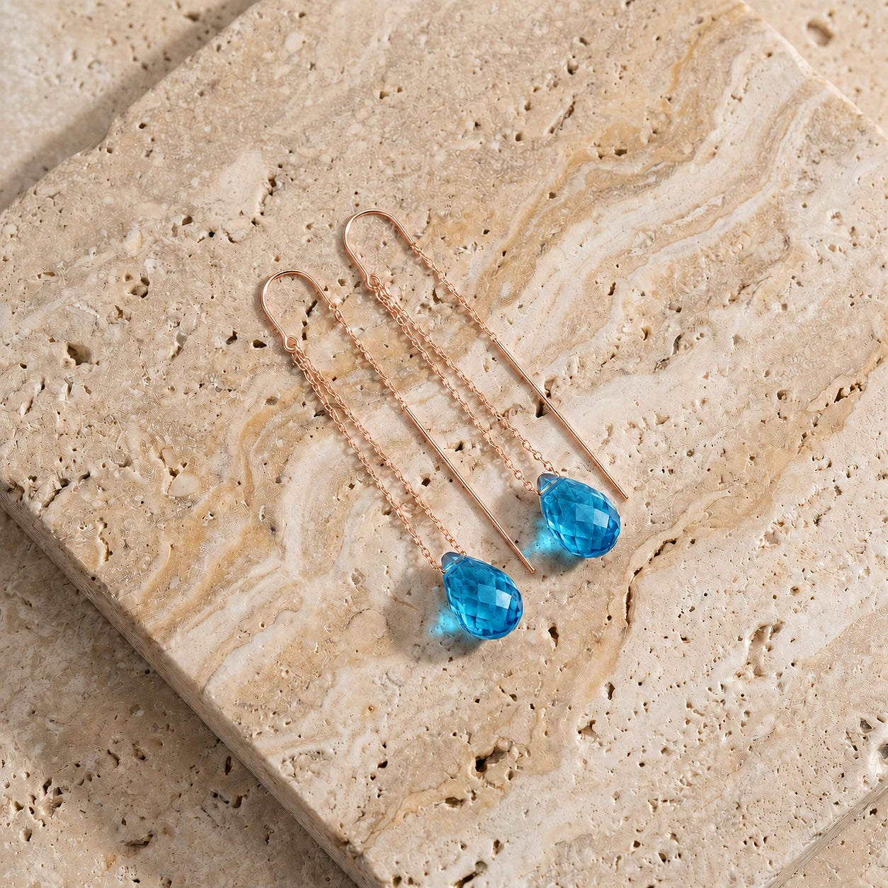 Rose Gold Blue Topaz — Mariadafne