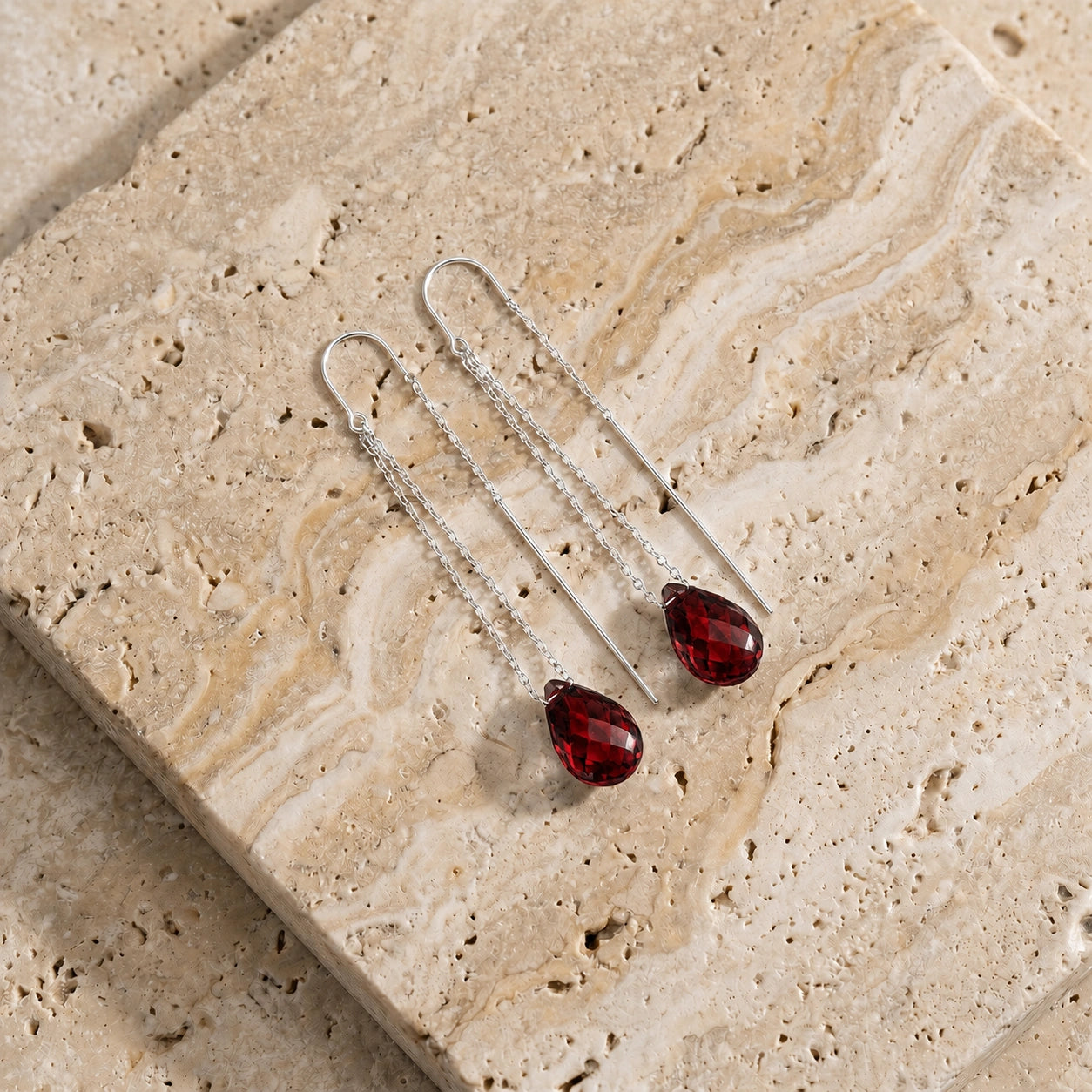 White Gold Garnet — Mariadafne