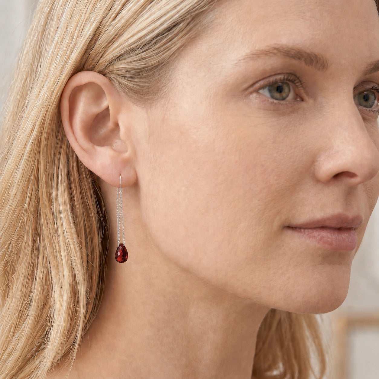 White Gold Garnet — Mariadafne