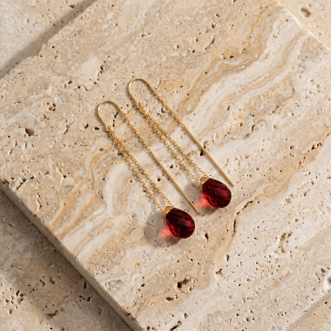 Yellow Gold Garnet — Mariadafne