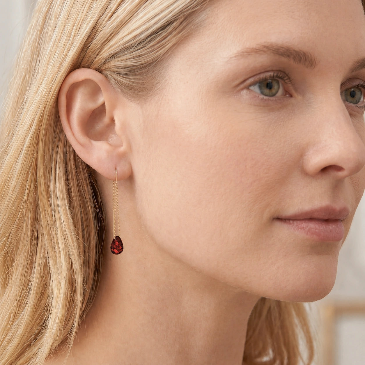 Yellow Gold Garnet — Mariadafne