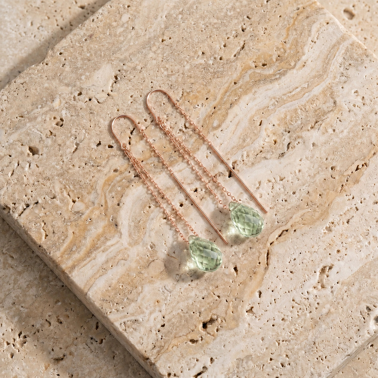 Rose Gold Green Amethyst — Mariadafne