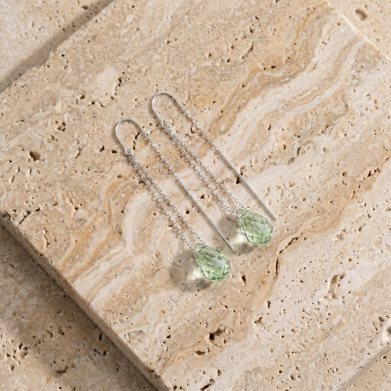 White Gold Green Amethyst — Mariadafne