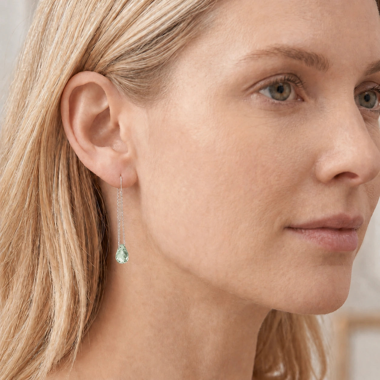 White Gold Green Amethyst — Mariadafne
