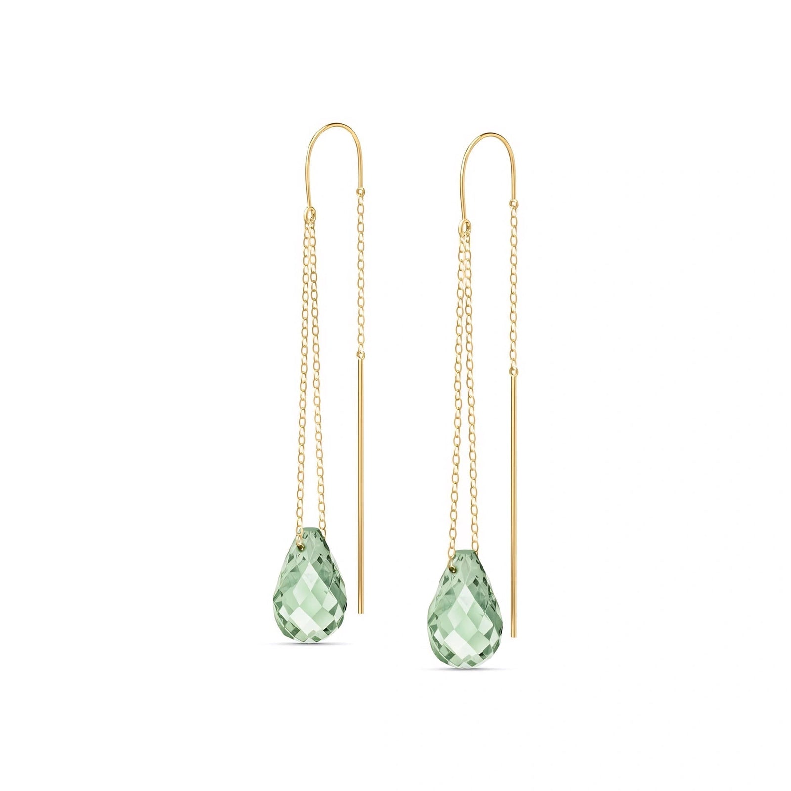 Yellow Gold Green Amethyst — Mariadafne