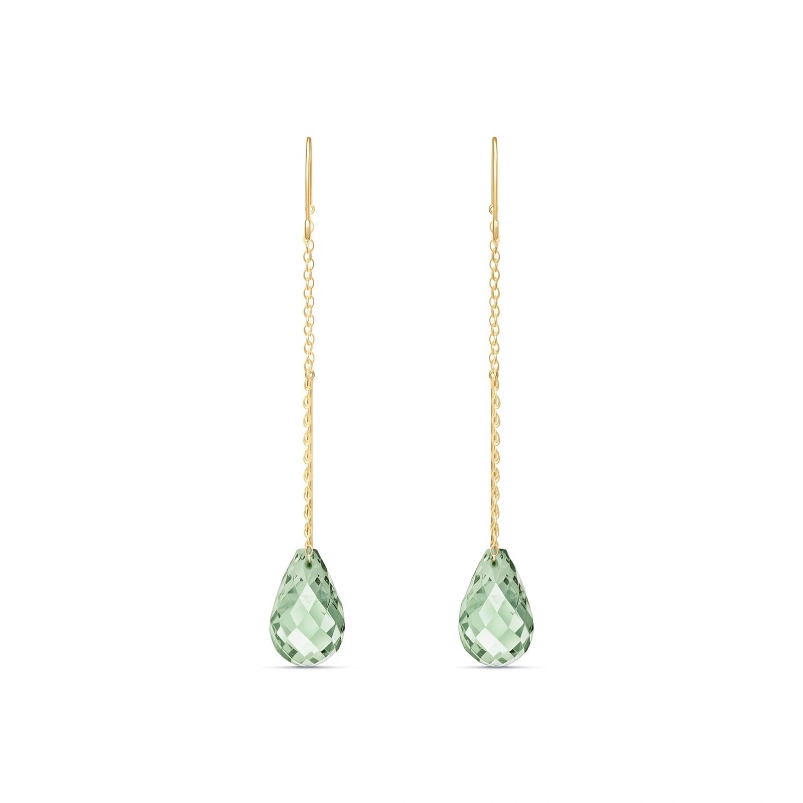 Yellow Gold Green Amethyst — Mariadafne