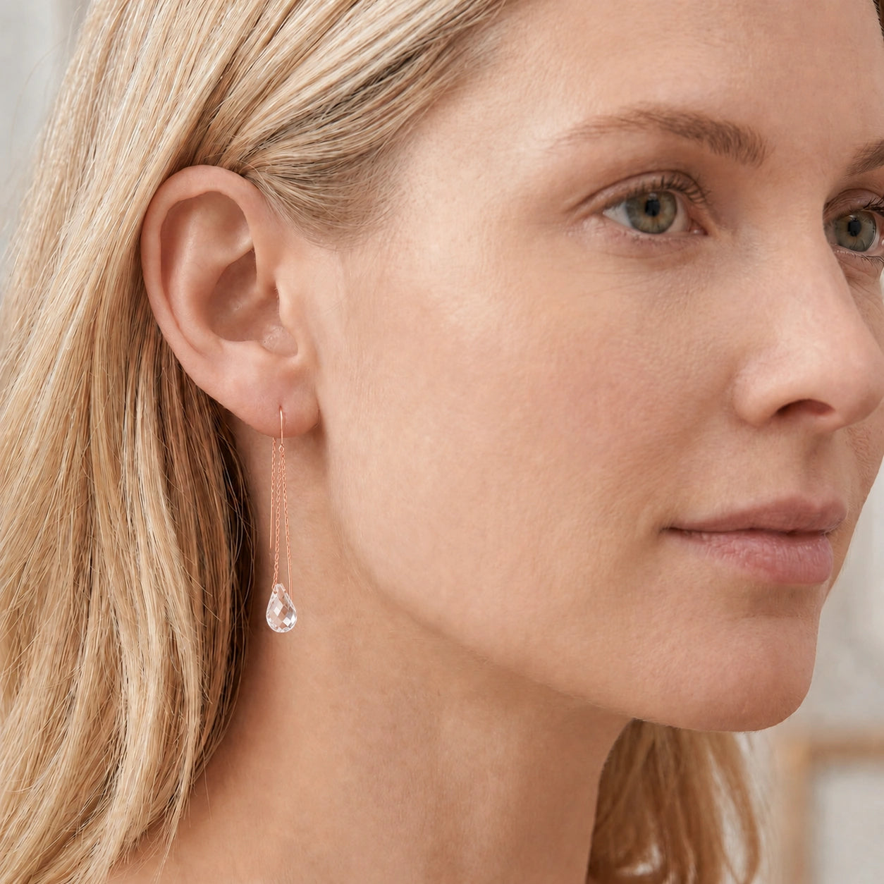 Rose Gold White Topaz — Mariadafne
