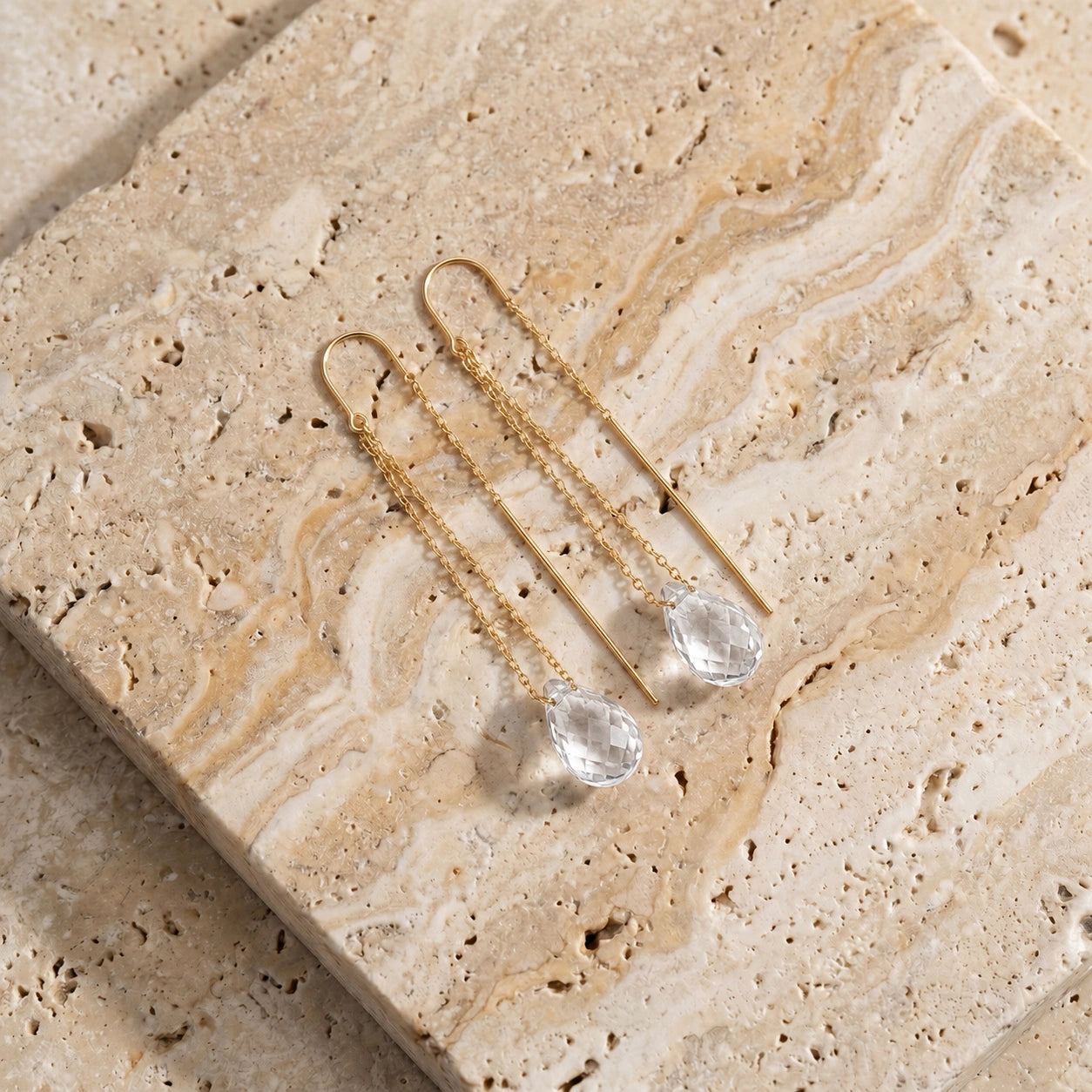 Yellow Gold White Topaz — Mariadafne