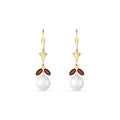 Yellow Gold Petal Earrings Pearl 10K — Daniela