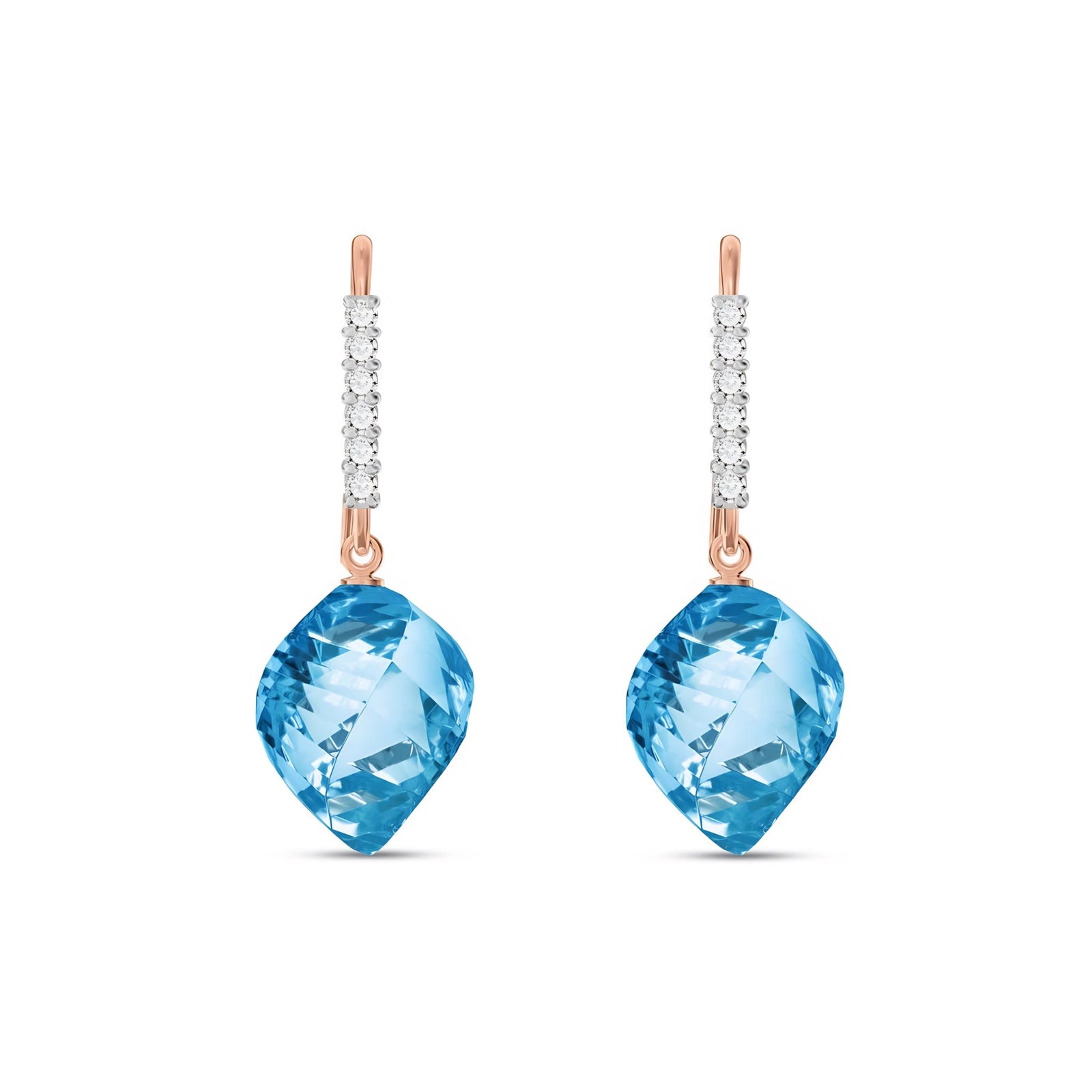Rose Gold Earrings Spinel 10K — Giovannina