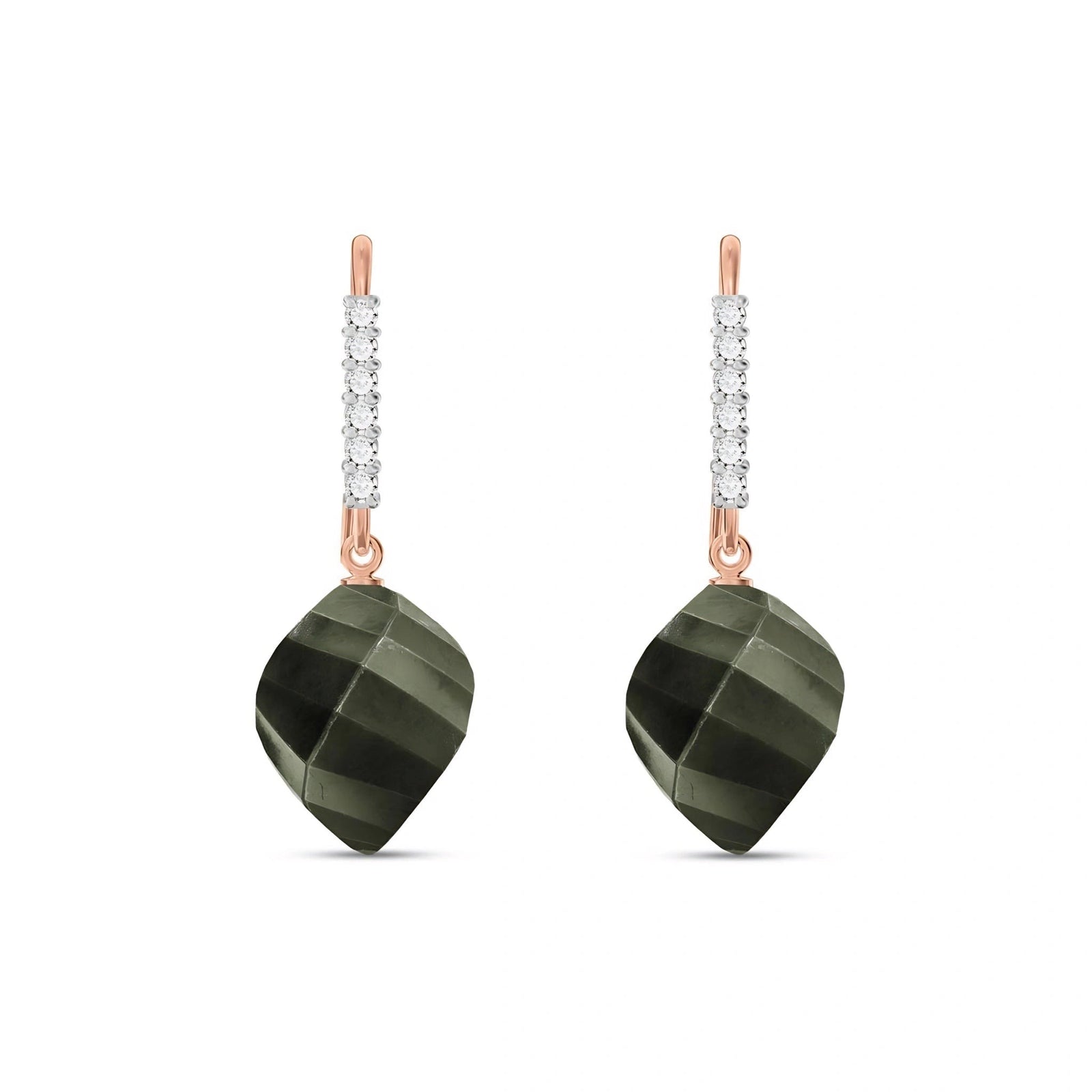 Rose Gold Earrings Spinel 10K — Giovannina