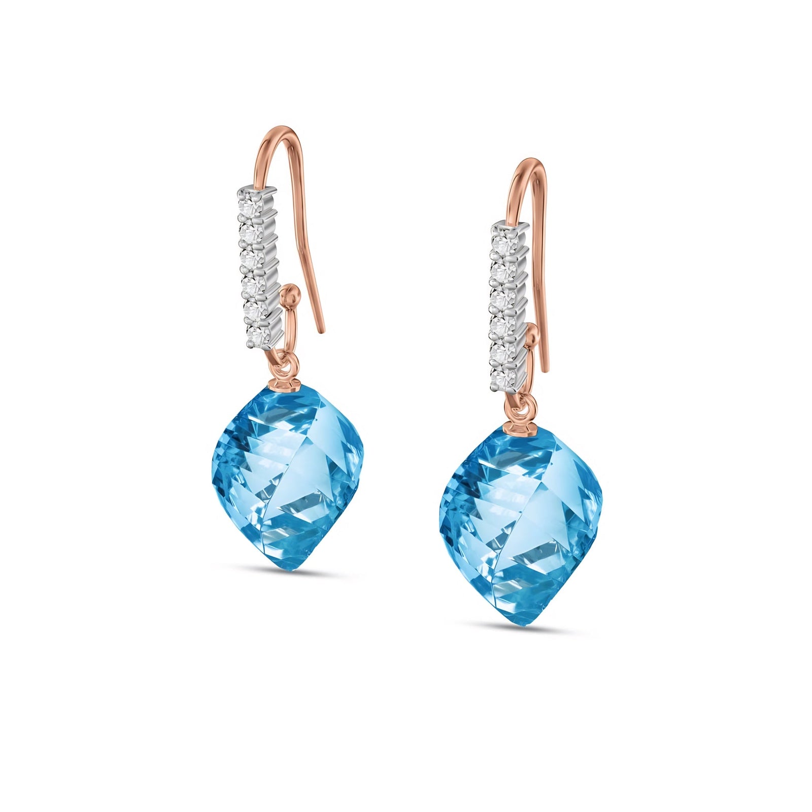 Rose Gold Earrings Spinel 10K — Giovannina