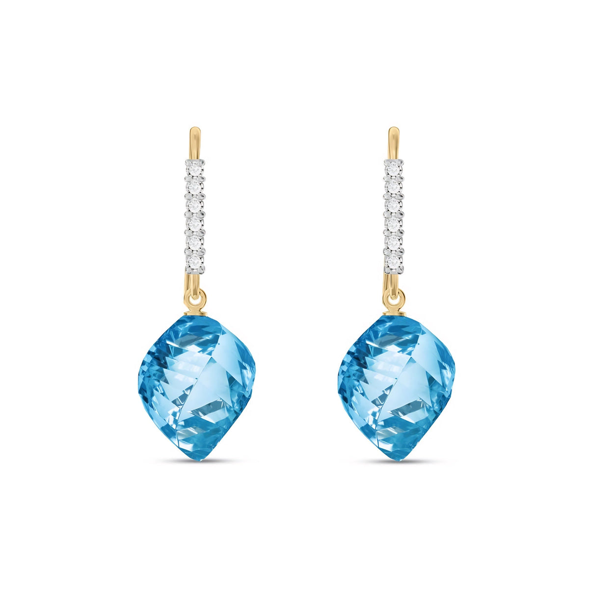 Yellow Gold Earrings Spinel 10K — Giovannina