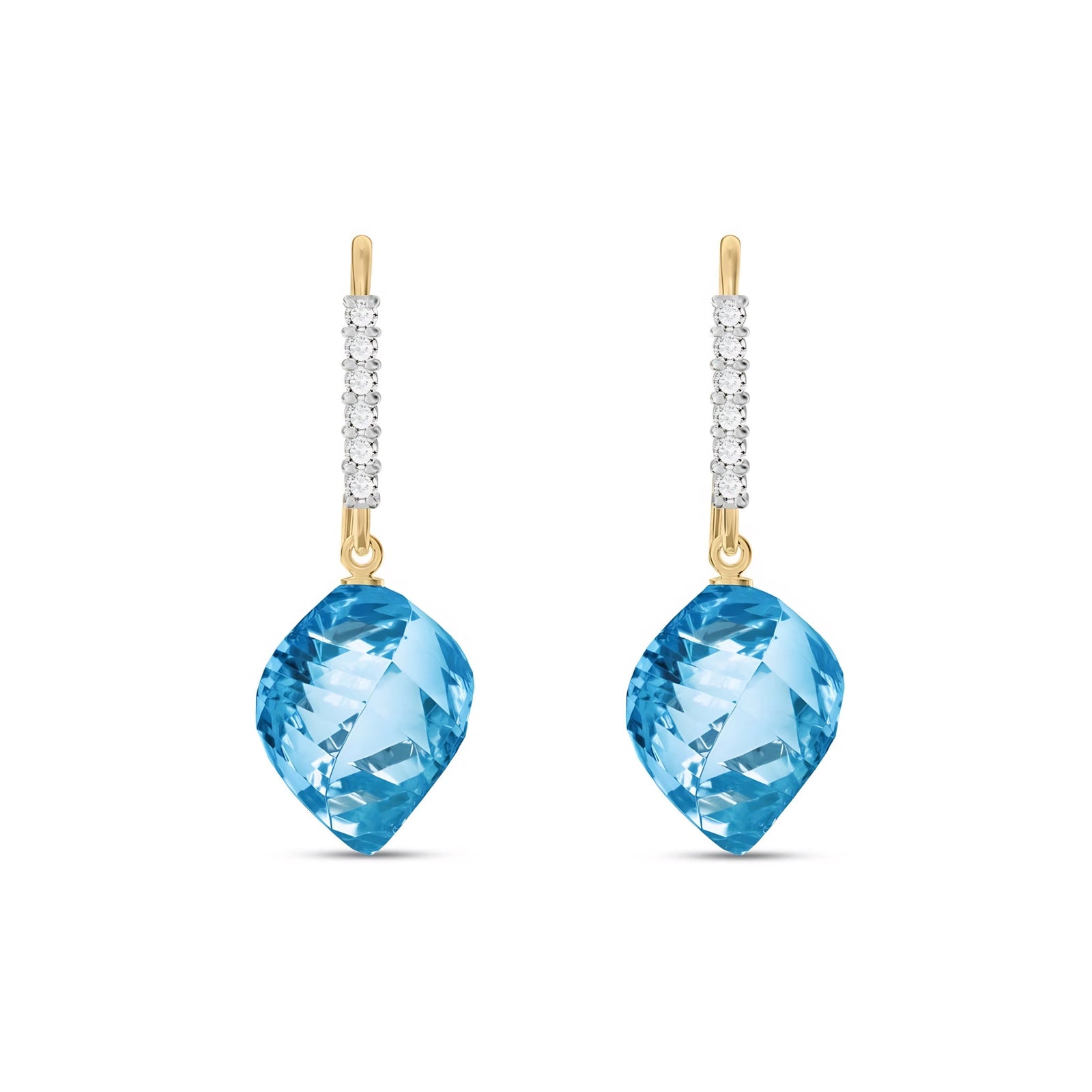 Yellow Gold Earrings Spinel 10K — Giovannina
