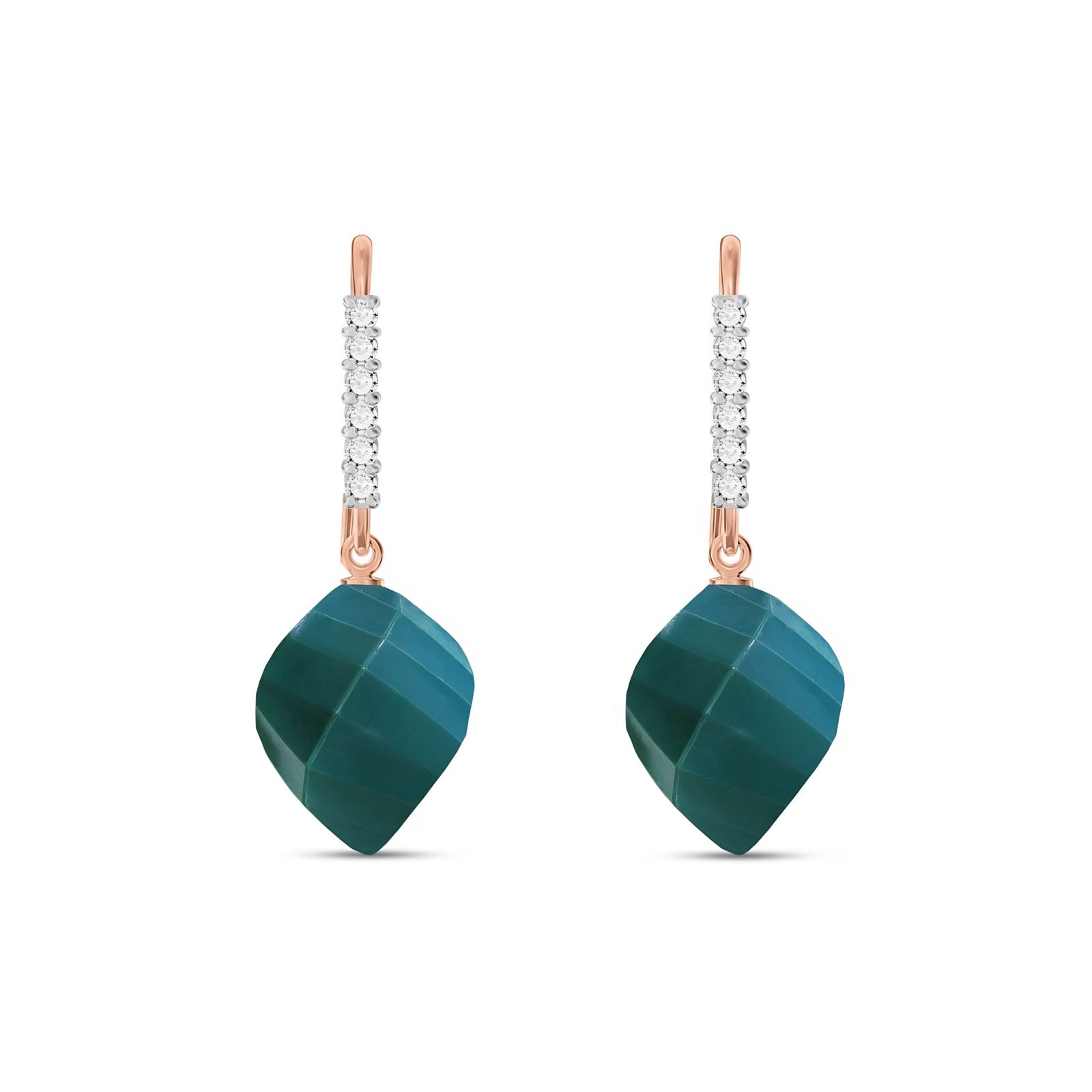 Rose Gold Earrings Citrine 10K — Giovannina