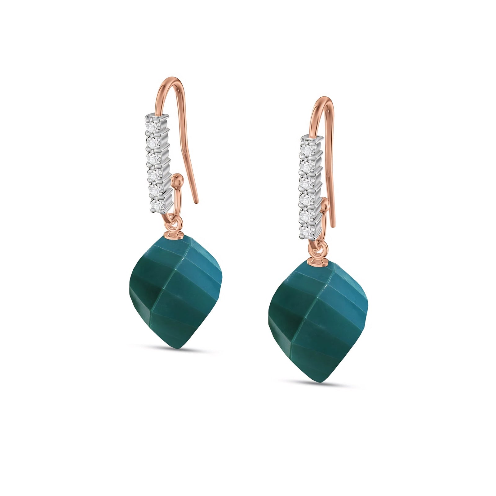 Rose Gold Earrings Citrine 10K — Giovannina