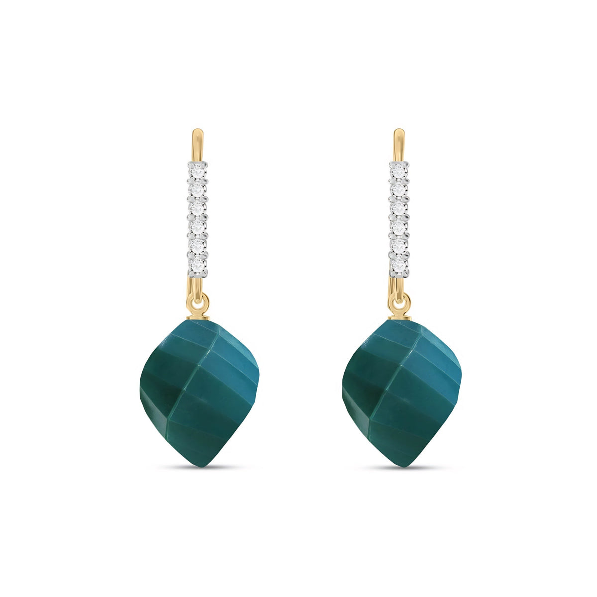 Yellow Gold Earrings Citrine 10K — Giovannina