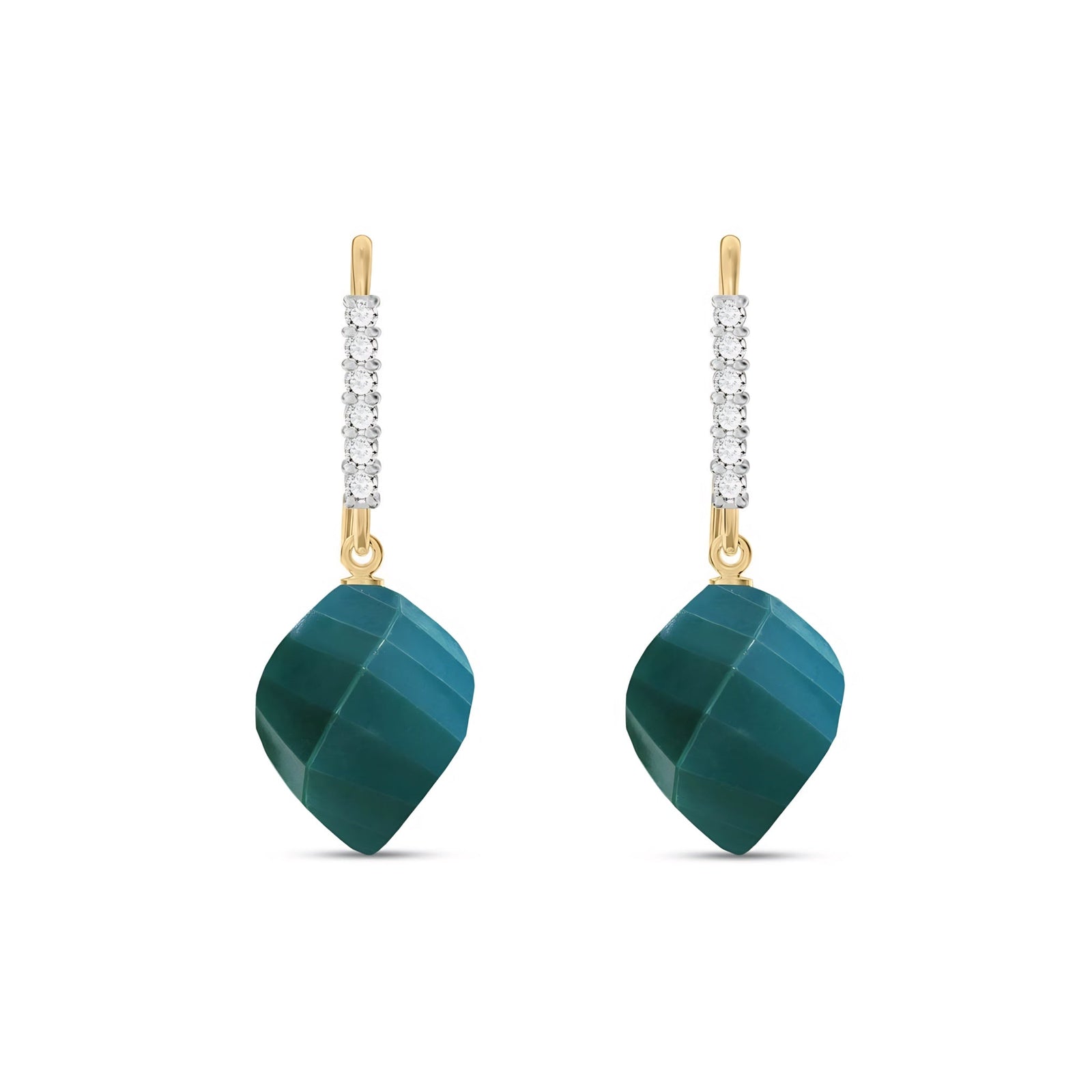 Yellow Gold Earrings Citrine 10K — Giovannina