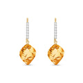 Yellow Gold Earrings Citrine 10K — Giovannina