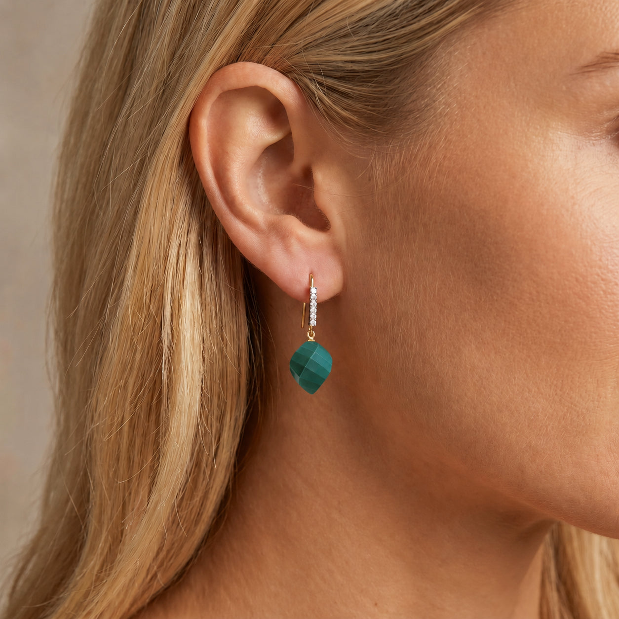 Yellow Gold Earrings Citrine 10K — Giovannina