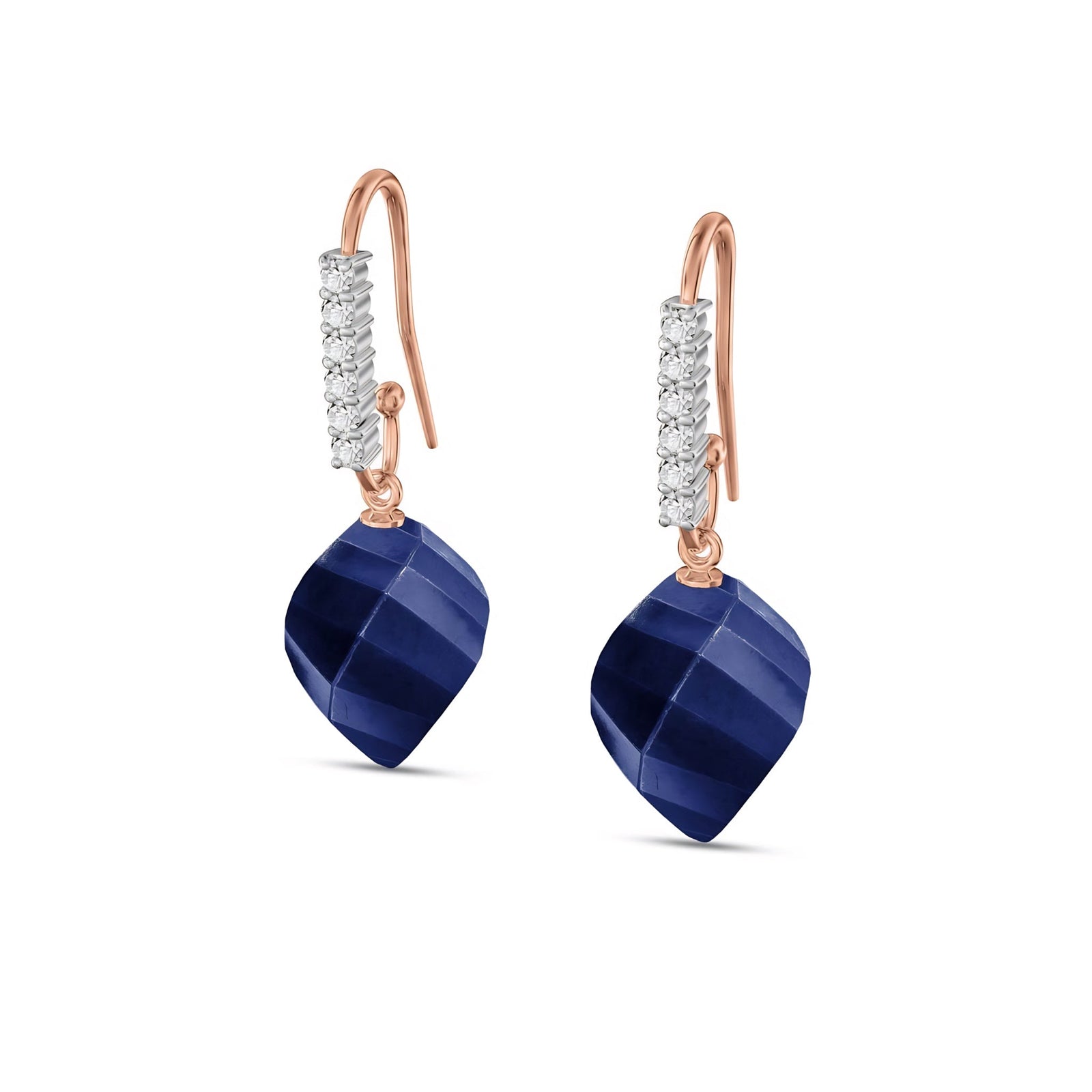Rose Gold Earrings Ruby 10K — Giovannina