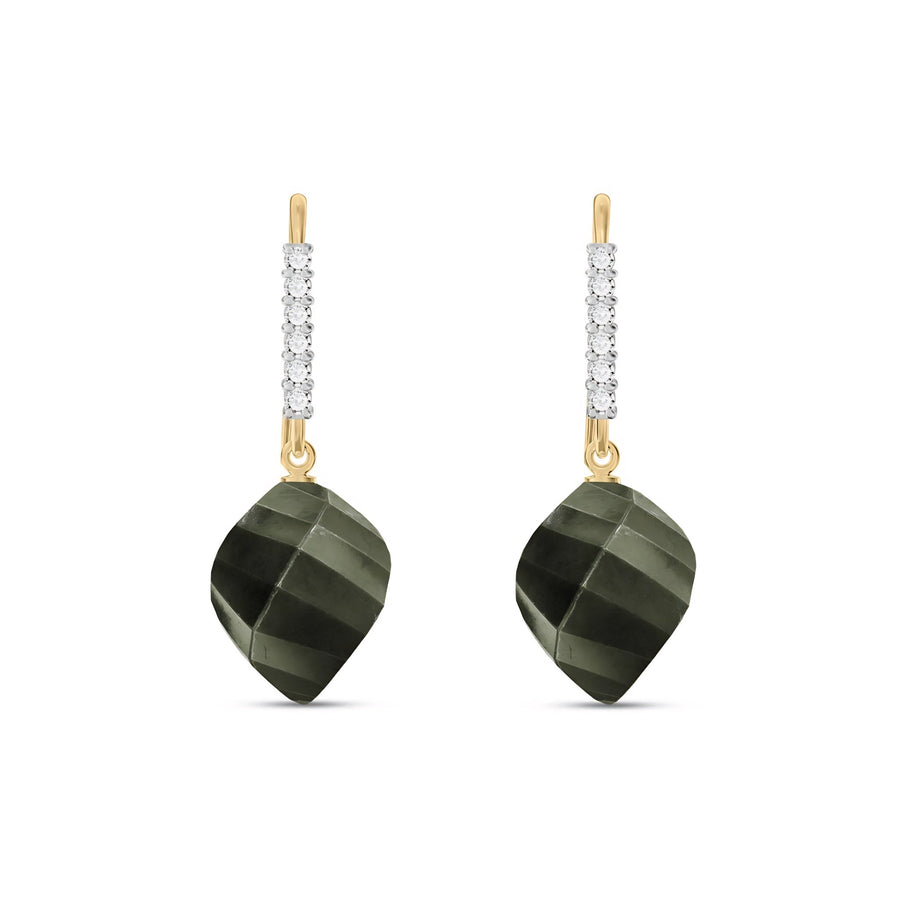 Yellow Gold Earrings Sapphire 10K — Giovannina