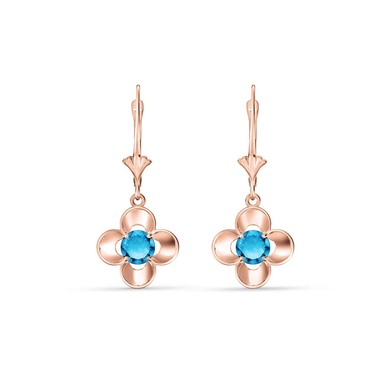 Rose Gold Belle Earrings Amethyst 10K — Diamante
