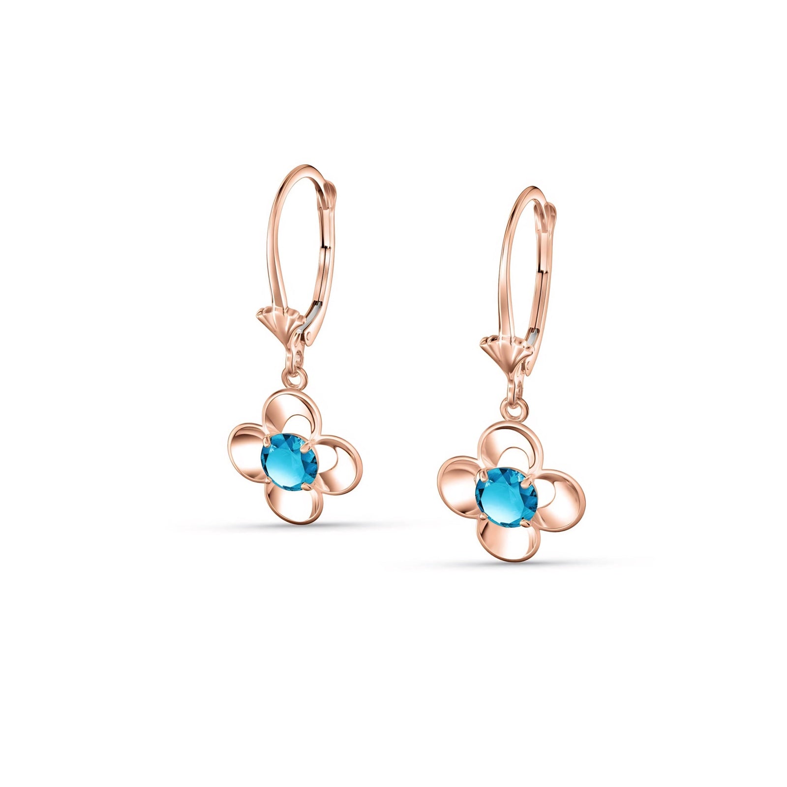 Rose Gold Belle Earrings Amethyst 10K — Diamante
