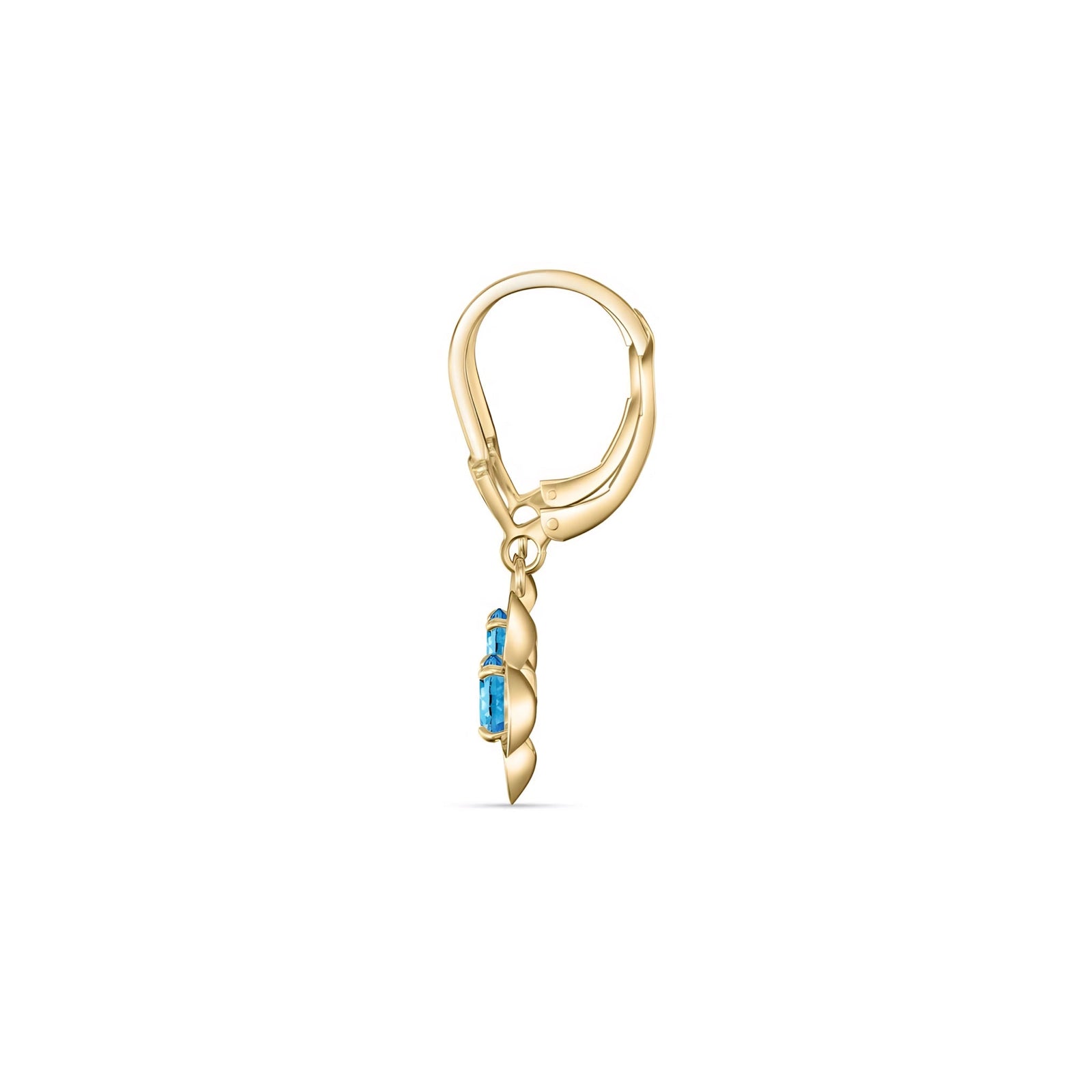 Yellow Gold Belle Earrings Amethyst 10K — Diamante