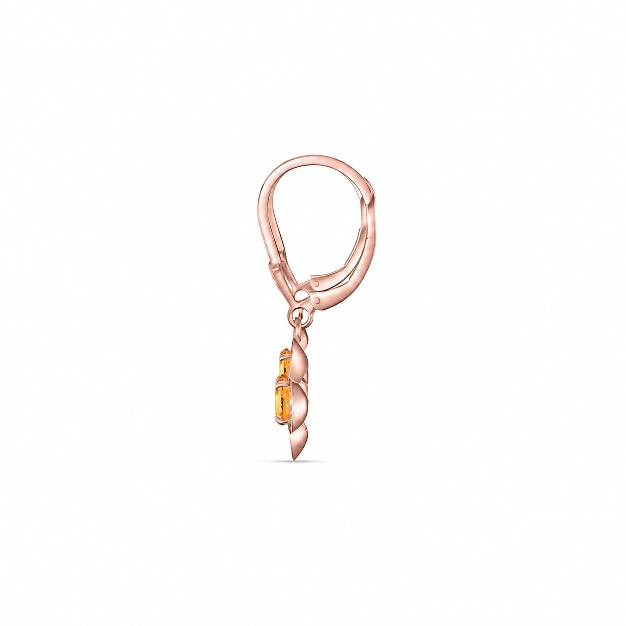 Rose Gold Belle Earrings Citrine 10K — Diamante