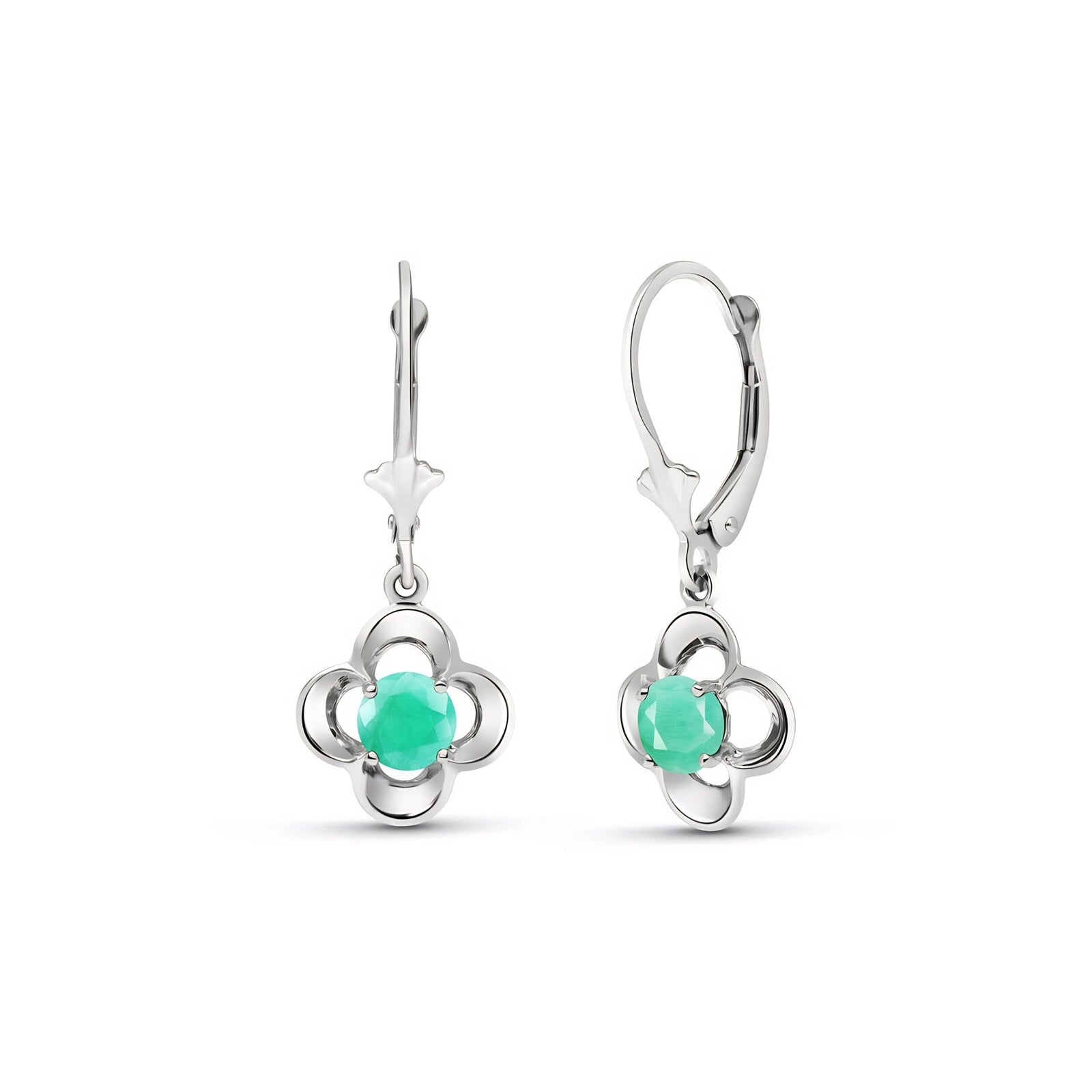 White Gold Belle Earrings Citrine 10K — Diamante