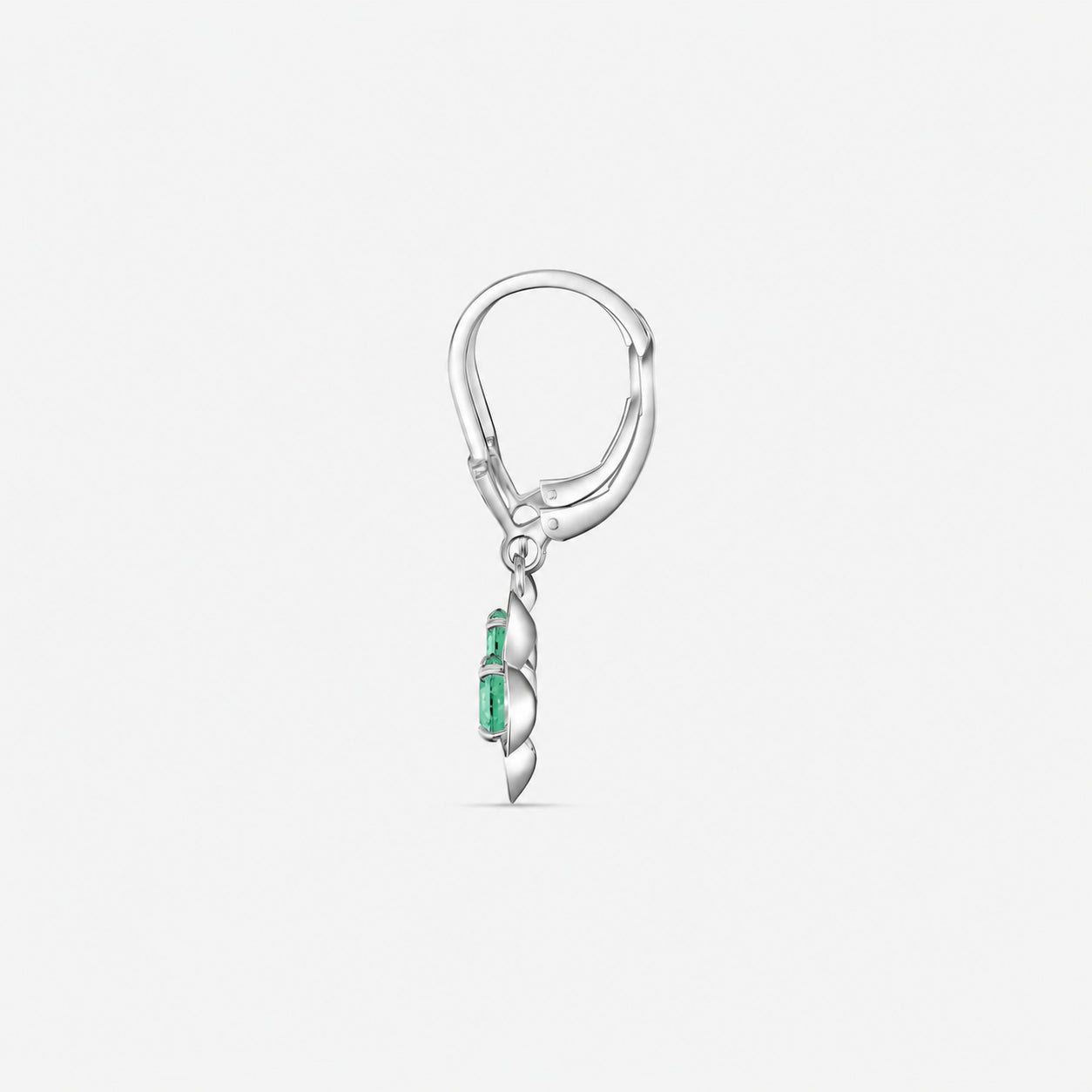 White Gold Belle Earrings Citrine 10K — Diamante