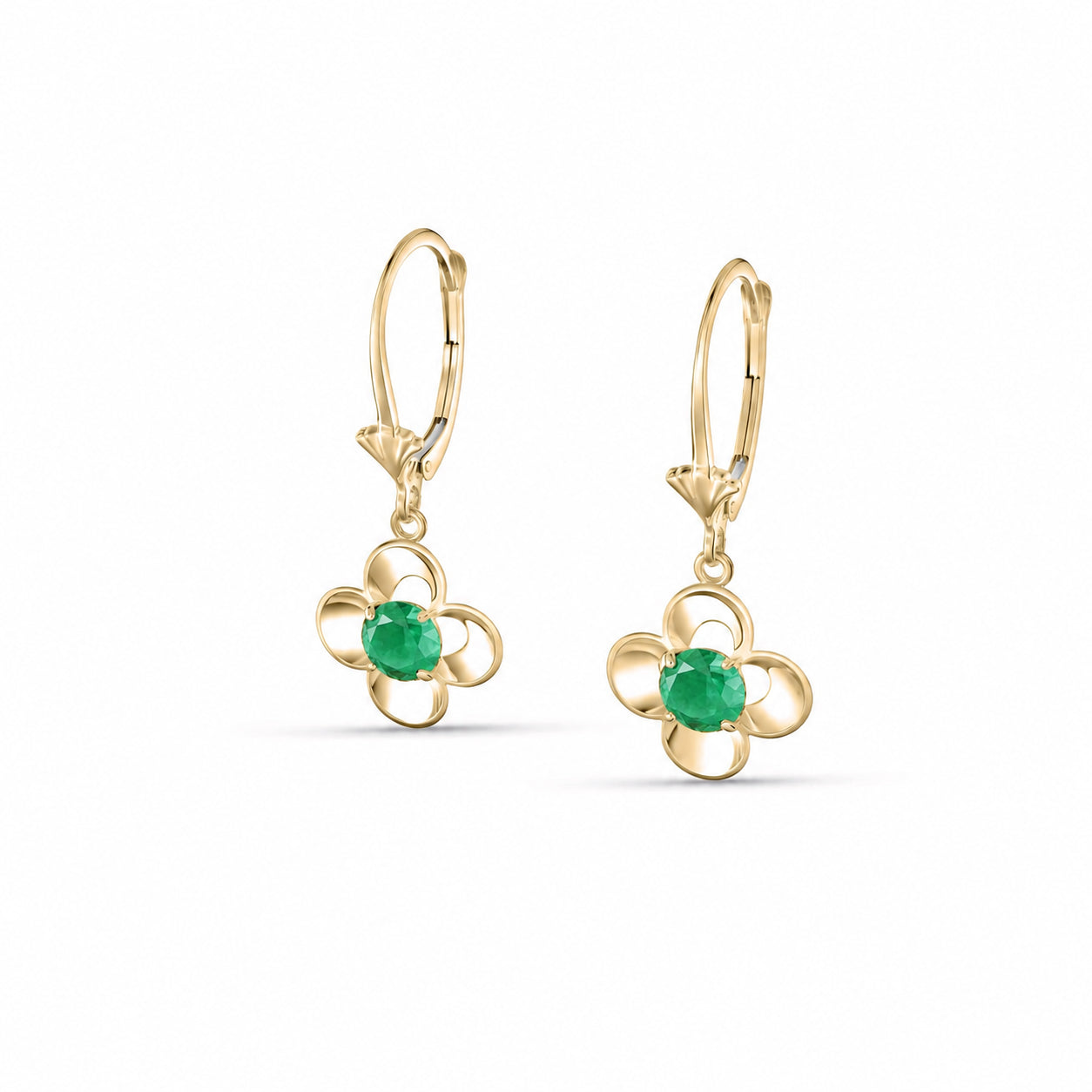 Yellow Gold Belle Earrings Citrine 10K — Diamante