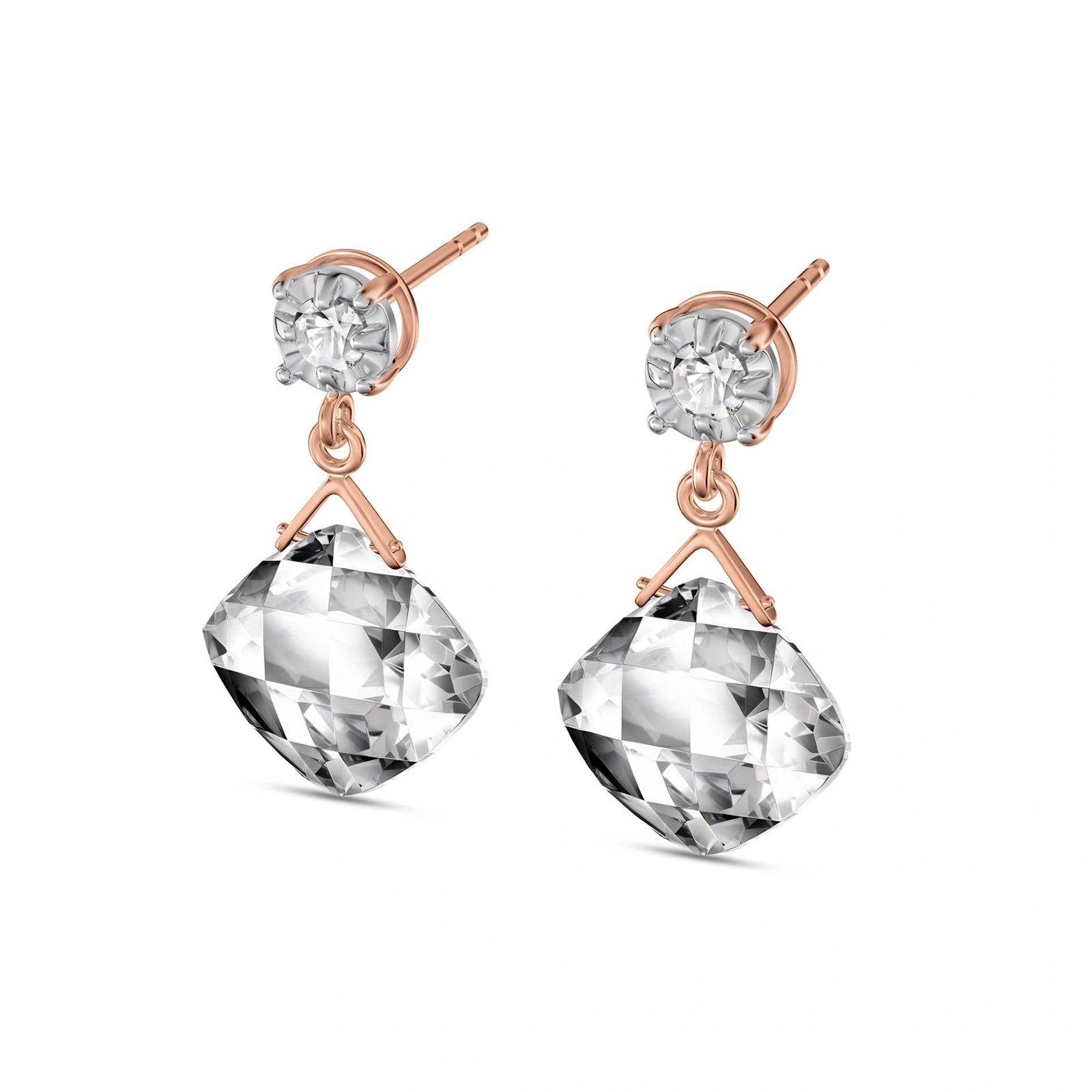 Rose Gold Diamond & White Topaz — Mariadelia