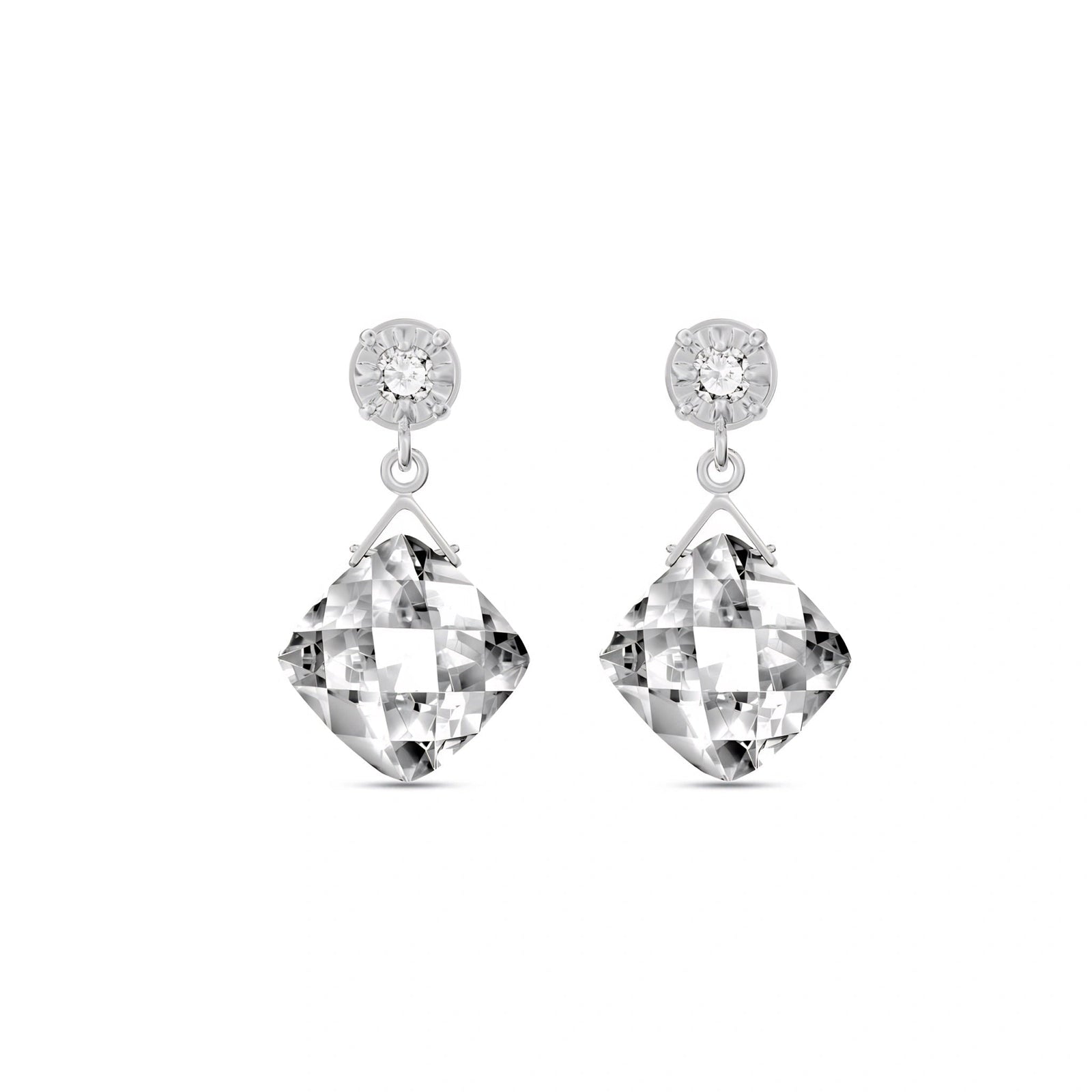 White Gold Diamond & White Topaz — Mariadelia