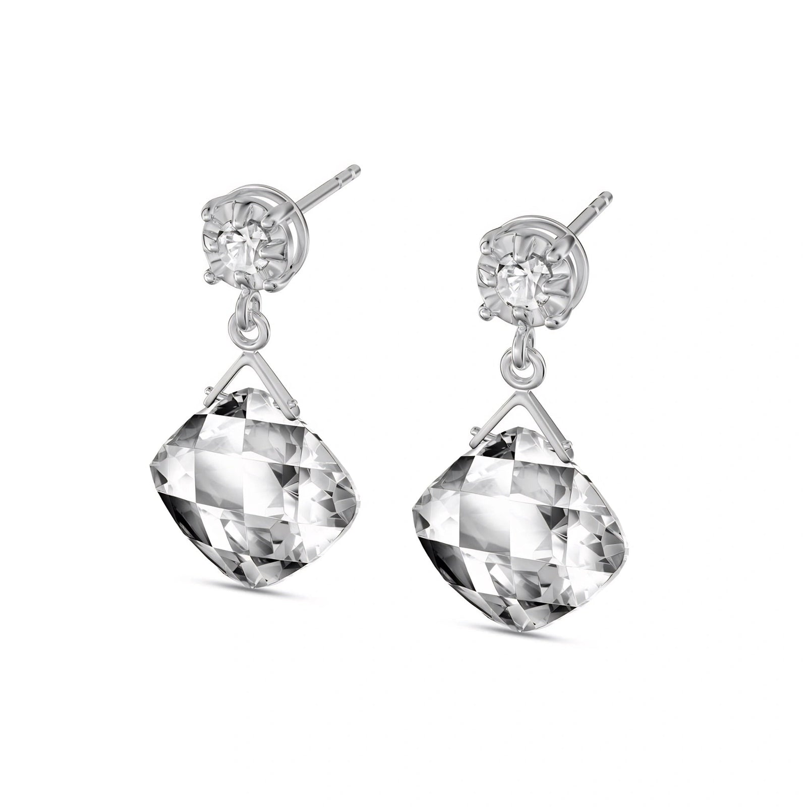 White Gold Diamond & White Topaz — Mariadelia