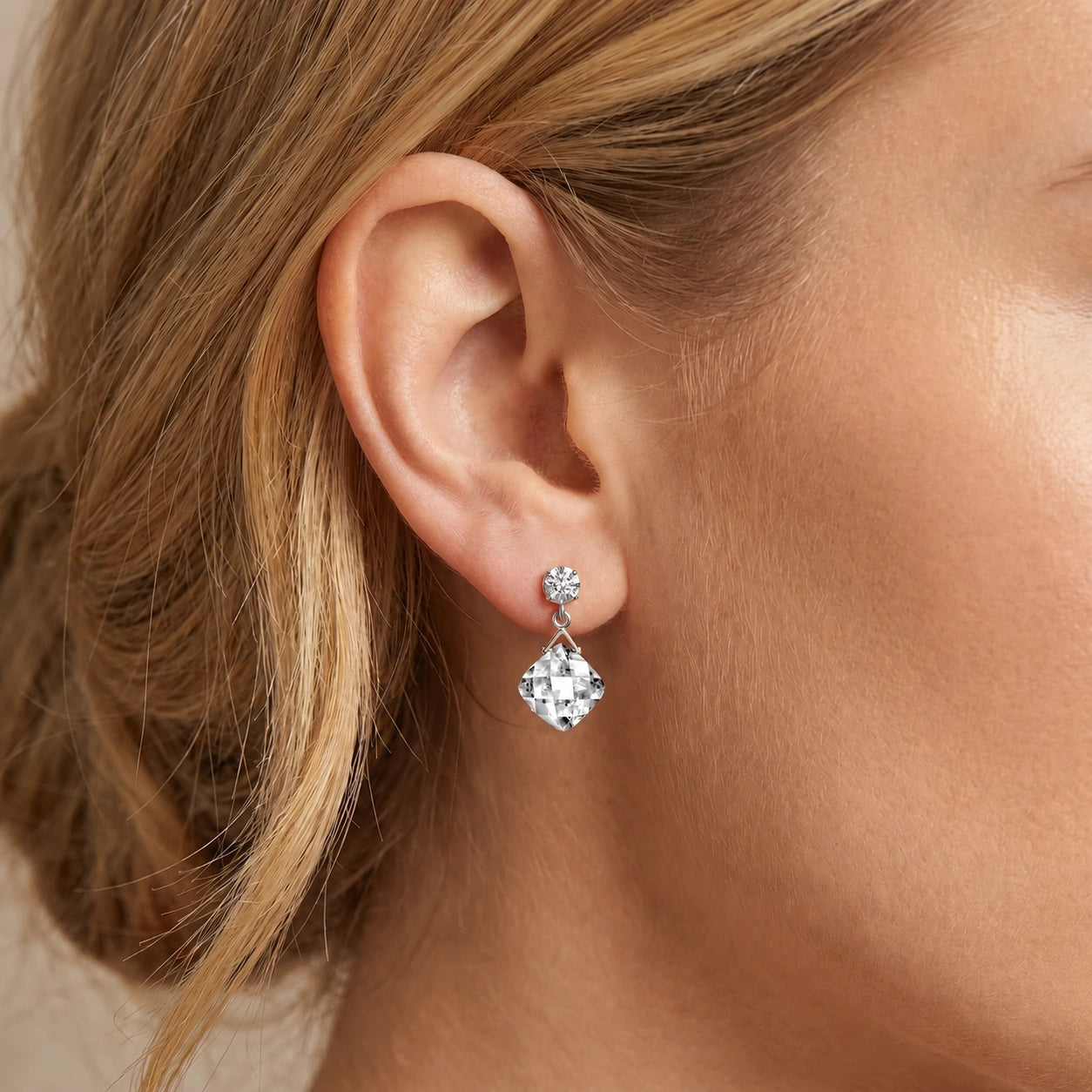 White Gold Diamond & White Topaz — Mariadelia