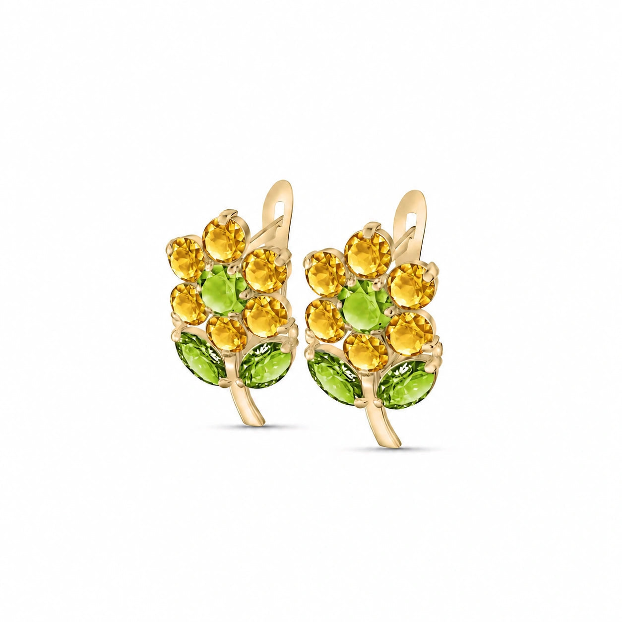 Yellow Gold Citrine & Peridot — Mariademetra