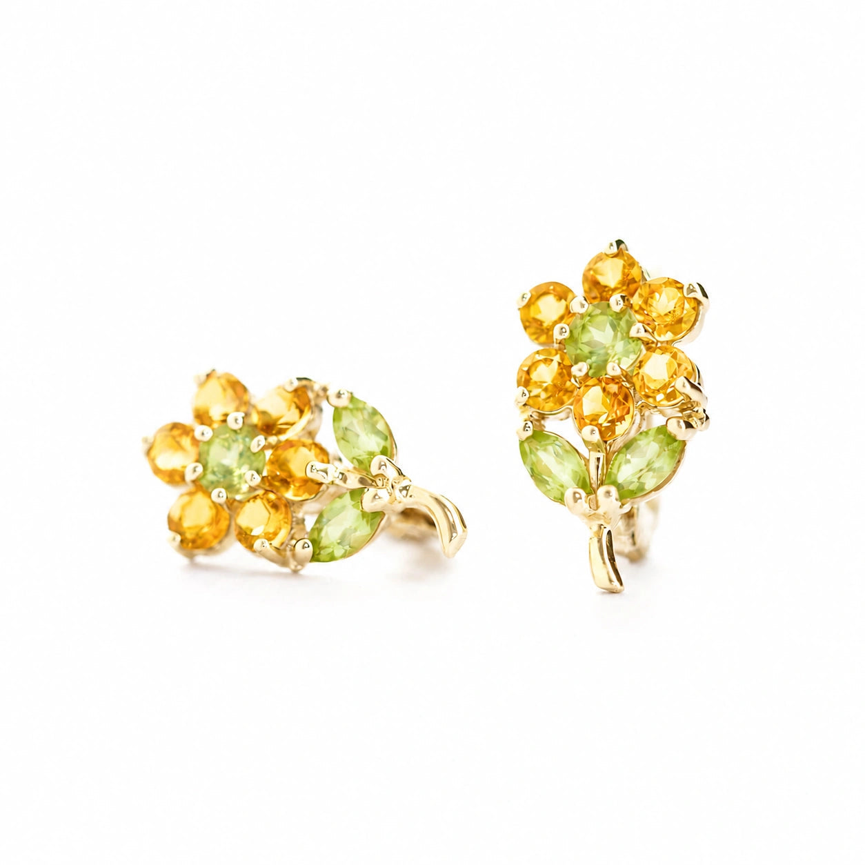 Yellow Gold Citrine & Peridot — Mariademetra
