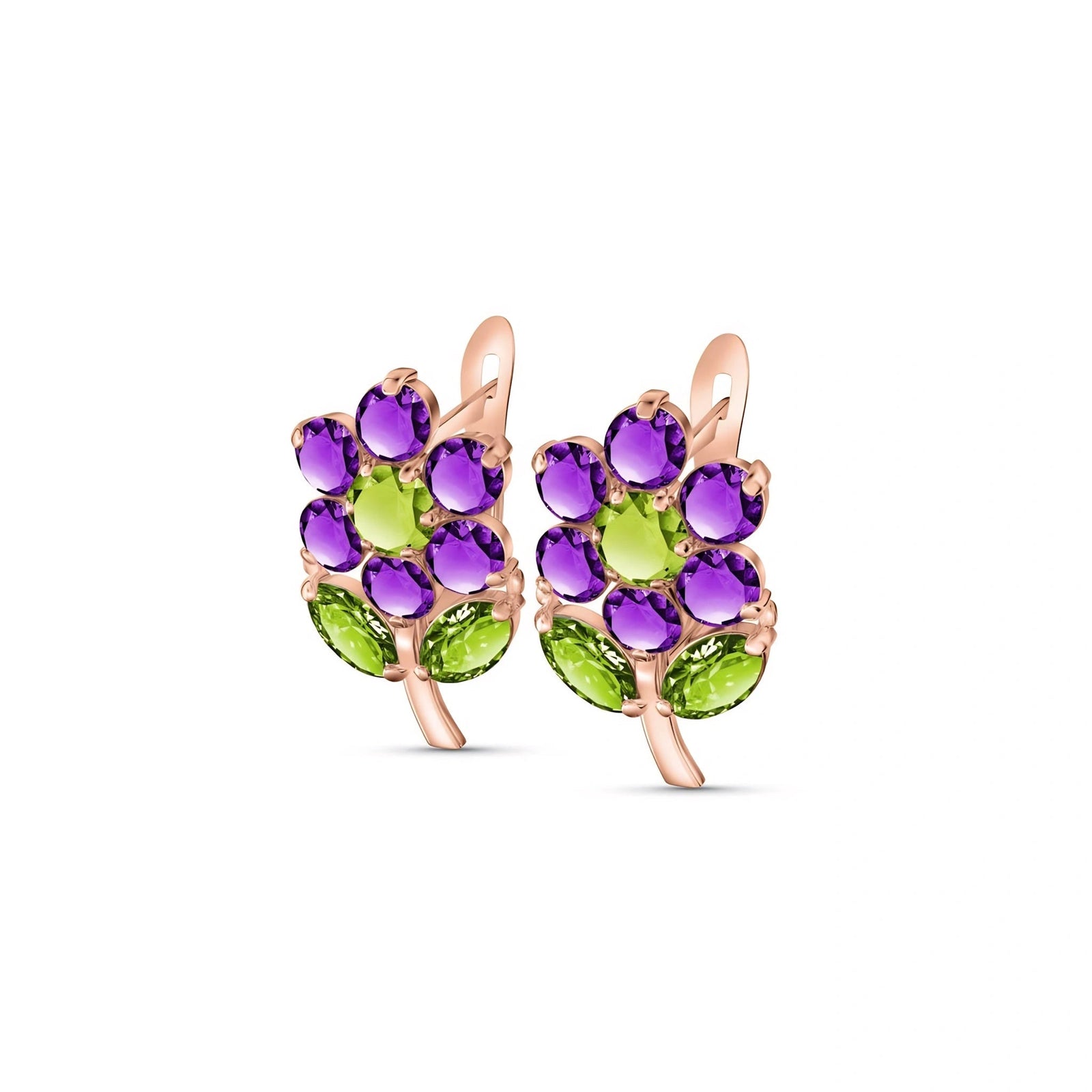 Rose Gold Peridot & Amethyst — Mariademetra
