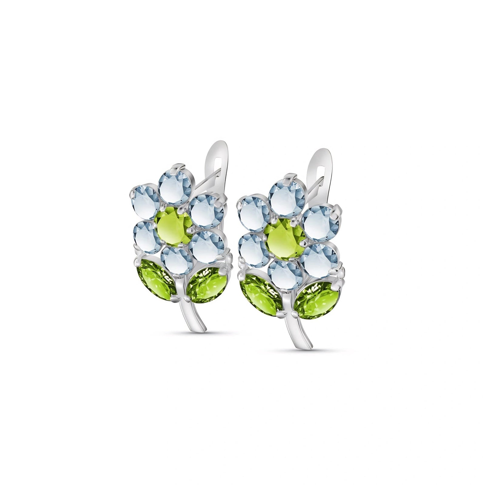 White Gold Peridot & Aquamarine — Mariademetra