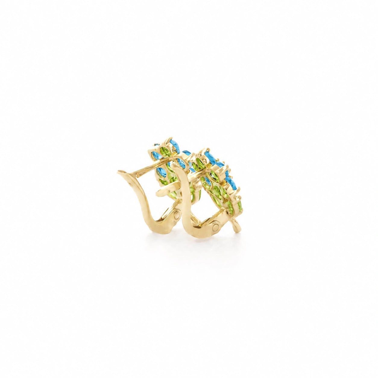 Yellow Gold Peridot & Blue Topaz — Mariademetra