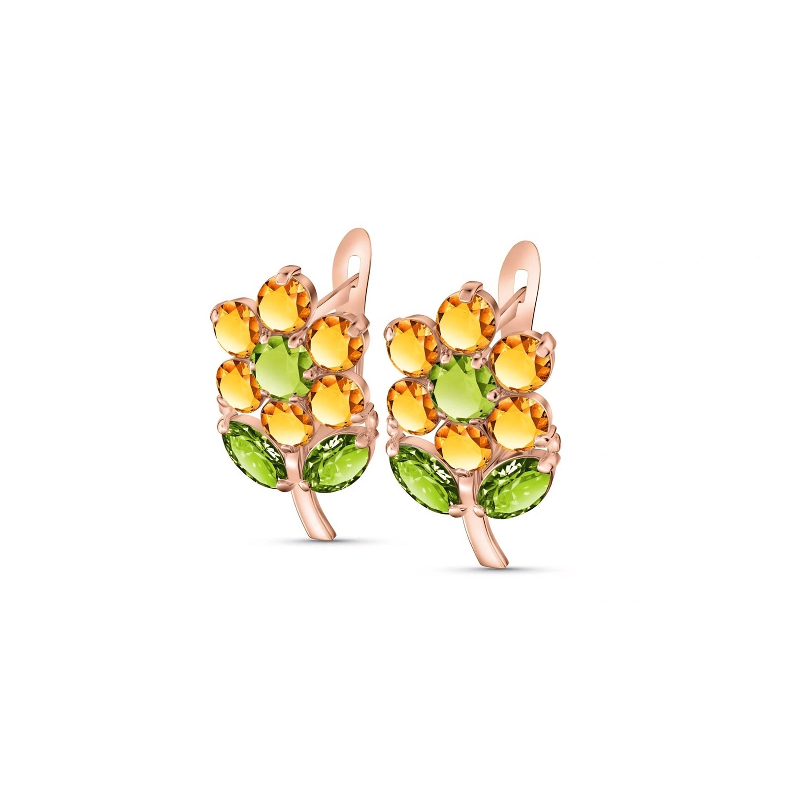 Rose Gold Peridot & Citrine — Mariademetra