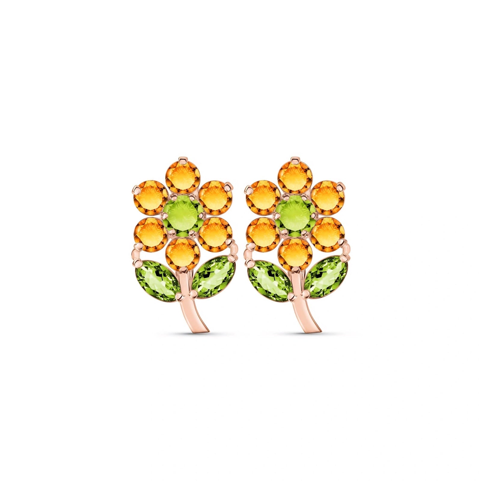 Rose Gold Peridot & Citrine — Mariademetra